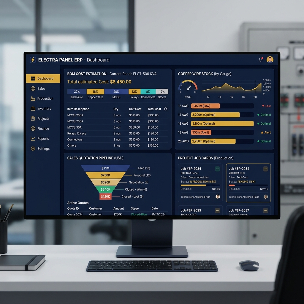 Custom Manufacturing ERP Implementation for Finance, Sales & Engineering – Shreya Enterprises